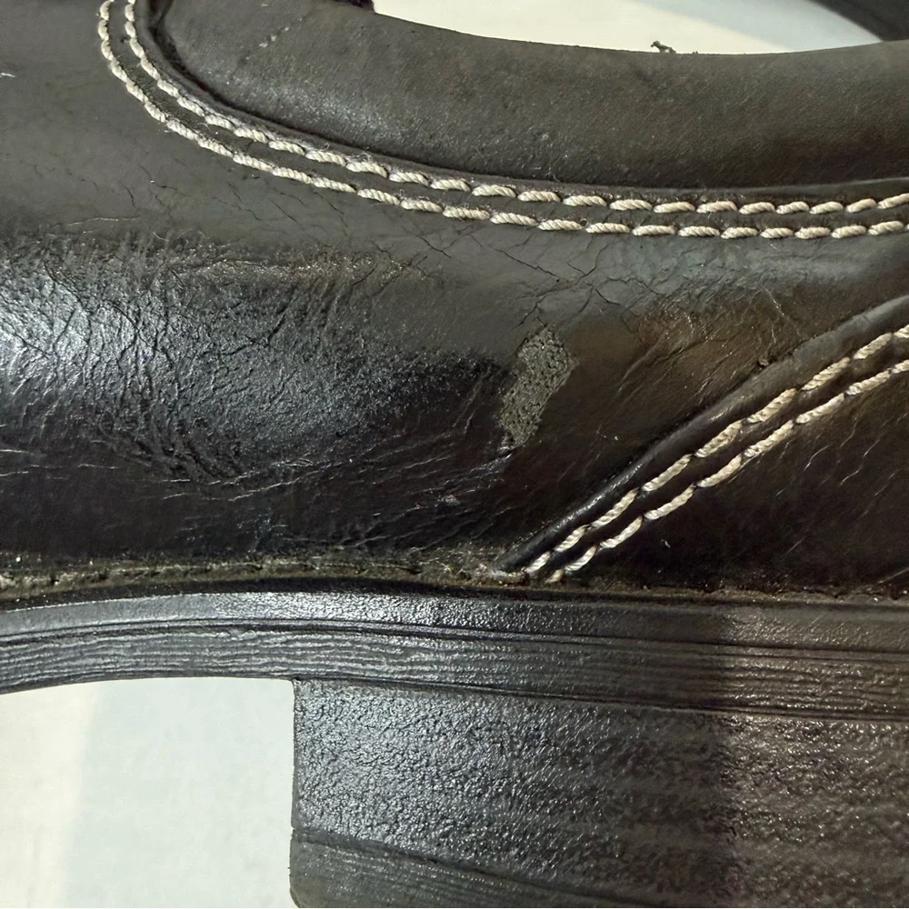 Vintage Y2K Airwalk Black Leather Lace-Up Work Shoes – Women’s 8 - Picture 8 of 9